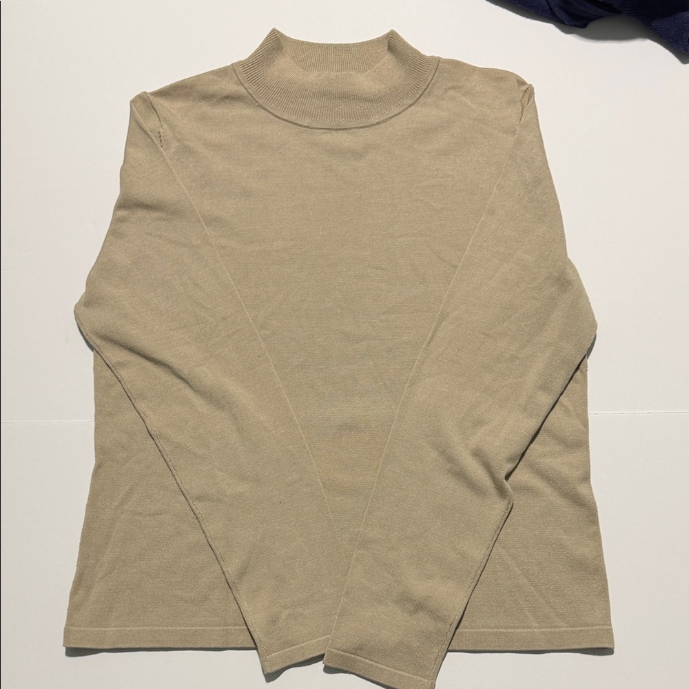 Pendleton Silk Blend Sweater in Tan. Very classy sweater